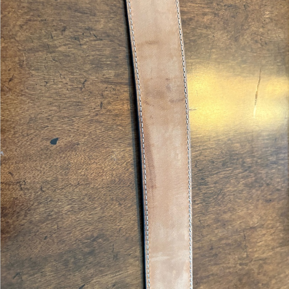 Gucci Tan Leather Belt with Silver Buckle - Picture 5 of 6